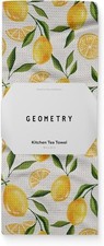 Geometry - Lemons Pattern, Kitchen Tea Towel, Quick Dry Microfiber, 18x30in NWT