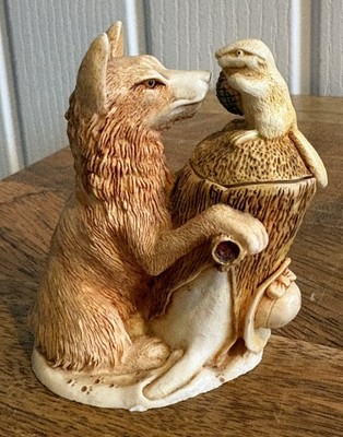 Harmony Kingdom Peace Summit Wolf Biber Schmuckschatulle - Peter Calvesbert 3 Zoll 
