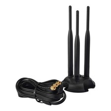 Dual Band WiFi 6 Antenna, RP-SMA Connector, Magnetic Base for PC/Router