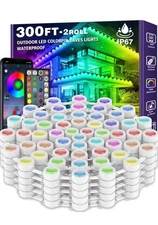 300FT Permanent Outdoor Lights,RGB Eaves Lights with App Control Remote