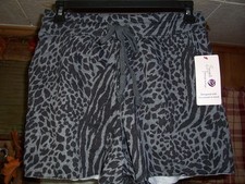 SECRET TREASURES WOMENS LEOPARD DESIGN SLEEP SHORTS SIZE SM 4-6 DRAWSTRING NEW