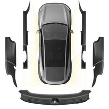 3W Tesla Model Y Juniper Door Sill Protector 2025 2026 Front Rear, Rear Bum...