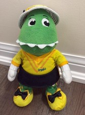The Wiggles Dorothy Dinosaur in Emma Outfit 10" Plush Stuffed Animal FOOT STAIN
