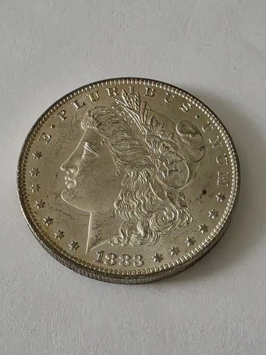 1883 O Morgan Silver Dollar BU - Reverse Toning!