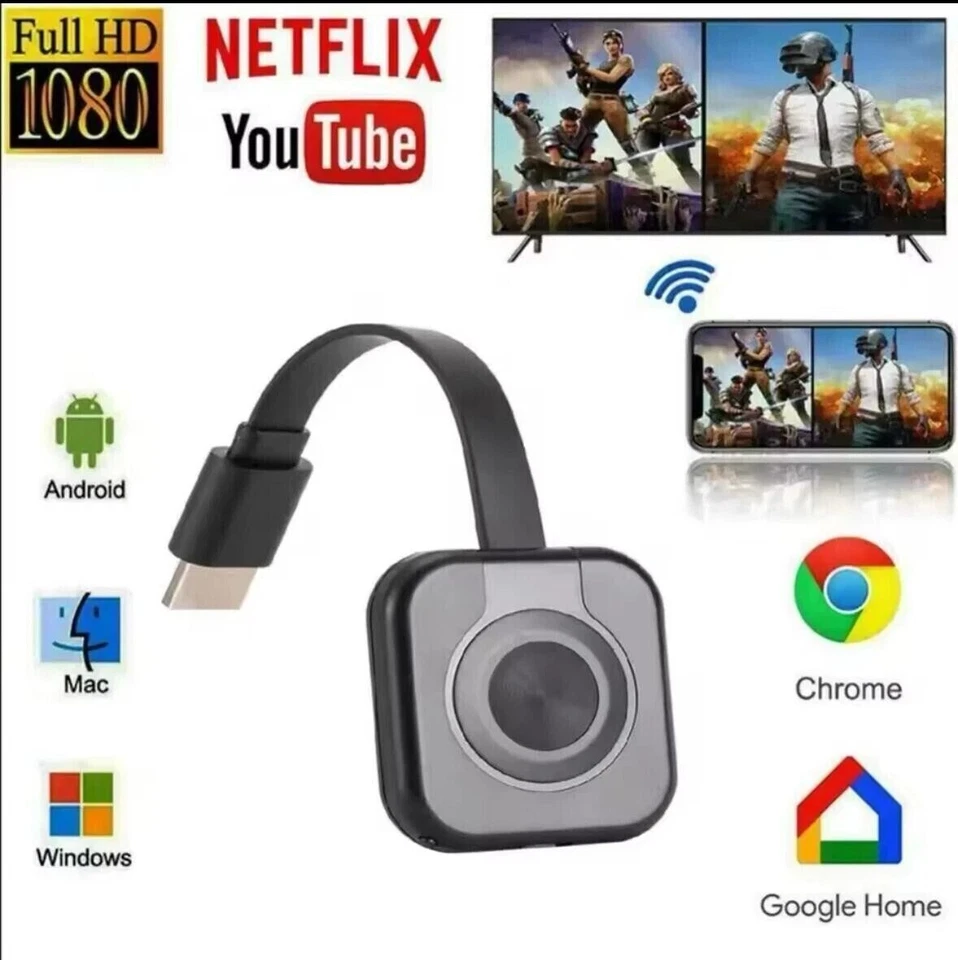 2025 4k Wifi Chromecast Device Stream Shows Music Photos Sports from Phone to TV - Image 2 of 4