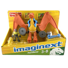 Imaginext Dino Riders Pterodactyl Orange Dinosaur Jurassic Fisher Price 2011