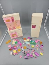 Vintage 1987 Barbie Sweet Roses Kitchen Refrigerator Freezer Stove  Accessories