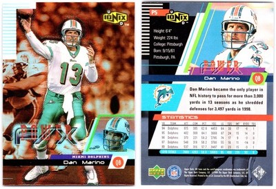 1999 UD Ionix DAN MARINO - Power F/X #P5 Miami Dolphins HOF