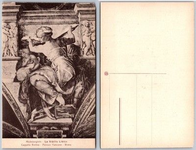 Sistine Chapel Libyan Sibyl Rome Italy Postcard