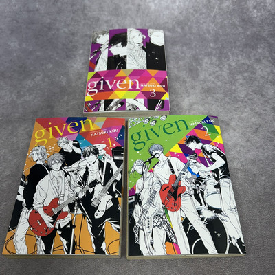 Given Vol 1-3 English Manga PB Books by Natsuki Kizu BL Sublime for Older Teens
