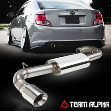 Fits 2011-2016 Scion Tc At20 4 Beveled Edge Tip Muffler Ss Axle Back Exhaust
