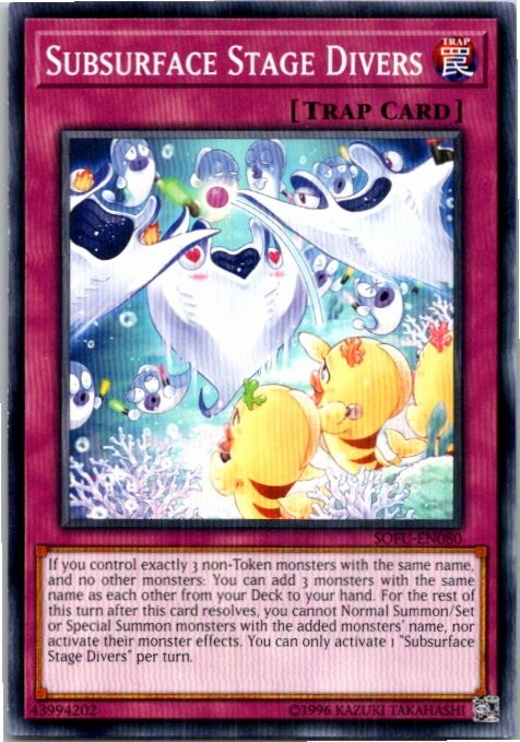 Subsurface Stage Divers #SOFU-EN080 Yugioh Lightly played Unlimited