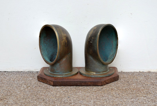 antique boat dorade vents pair of vintage vent funnels bronze air scoop cowls