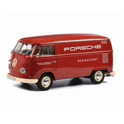 Schuco 1:18 Volkswagen VW T1 box van Porsche van alloy full open modell - Bild 1 von 4