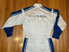 Vintage Car Toyota Kobe Japan Mechanic Coveralls Tsunagi Jumpsuit Blue L
