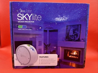 BlissLights Sky Lite Galaxy Projector with LED Green Stars Blue Nebula Cloud