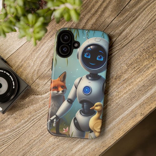 Cute Robot Phone Case | Unique Tough Cases with Animal Friends| Ideal Gift, love - Picture 29 of 167