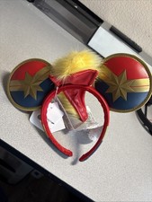Disney Marvel Captain Marvel Headband Mickey Minnie Ears NWT Disneyland World