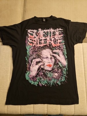 Vintage 00s Suicide Silence Rock Metal Hardcore Band Men's Black T