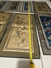Lots Of 7  Big Vintage Chinese Floral Silk Embroidery Wall Hanging — photo 4