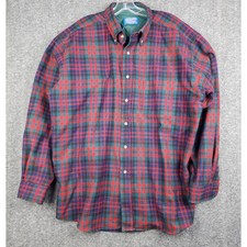 Pendleton Wool Flannel Shirt Mens XL Red Green Plaid Button Down AA036-30185-R