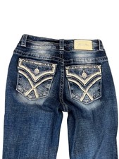 Miss Me Curvy Skinny Blue Jeans Women's Size 24 Dark Wash Denim