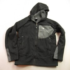 North Face Jacket Boys XL 18/20 Long Sleeve Full Zip Pockets Hooded Black