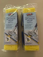LOLA SqueezeMatic Butterfly Sponge Mop Refill 9" Super Absorbent Head ~ 2 Count