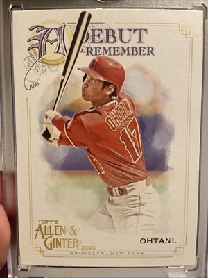 2020 Topps Allen & Ginter Debut To Remember #DTR-20 Shohei Ohtani Dodgers 2nd