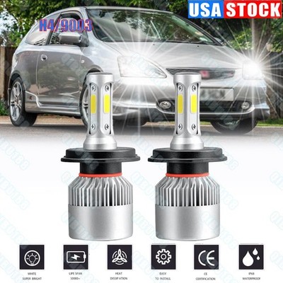 For Honda Element 2003-2011 2pcs 6000K H4/9003 LED Headlight Hi-Low Beam Bulbs