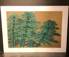 NAMIKI HAJIME Woodblock Print Tree Scene-154 Limited to 200 34.5 x 46.5cm 2019