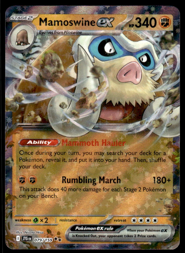 Pokemon TCG SV09: Journey Together #079/159 Mamoswine ex NM