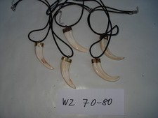Halskette mit echtem polierten Warzenschwein Zahn aus Südafrika WZ 70-80mm xxl