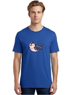 Smile-Bird Mens Graphic Tee, 100% Cotton, Casual Summer Wear