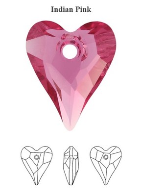 Hervorragende PRIMERO 6240 Wild Heart Kristalle Anhänger * viele Farben &...