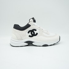 Authentic Preloved Chanel Trainer CC Mesh/Suede Women's Sneaker Size 36