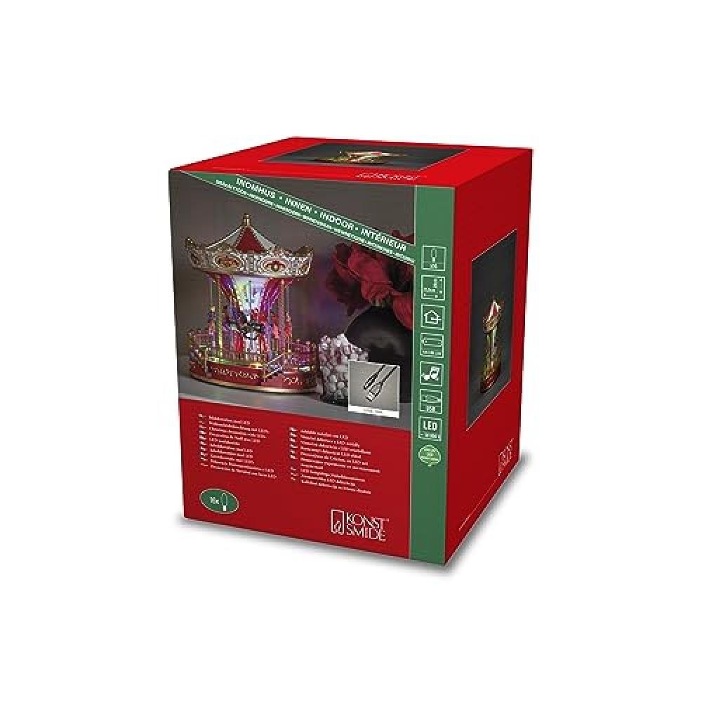 (TG. Carousel) Konstsmide Decorazioni natalizie a LED, con musica, funzionamento