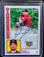 2019 Topps Zack Godley 1984 150th Anniversary Auto #ed 112/150 # 84A-ZG Arizona