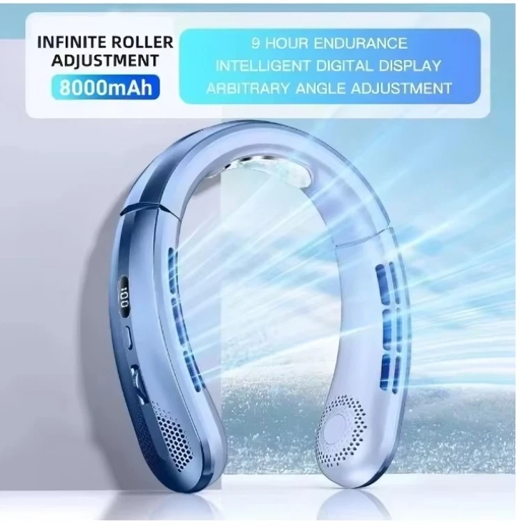 Xiaomi 8000mAh Ventilador de Cuello Sin Aspas USB Recargable Portátil Enfriador de Aire Foto 3 de 4