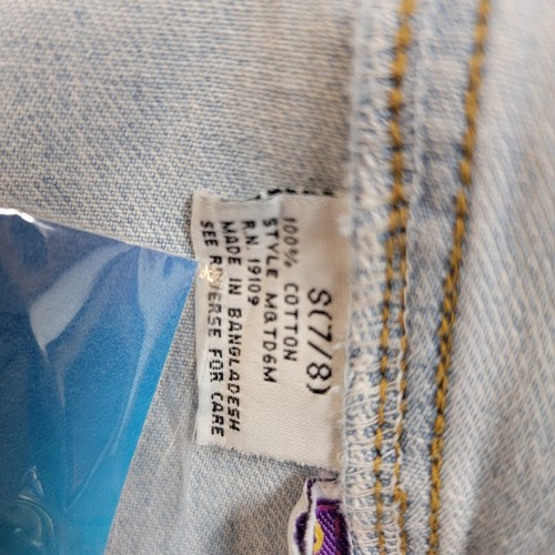 Vintage Pooh Overall Shorts Girls Size 7/8 Lightwashed RN 19109 - Picture 17 of 17