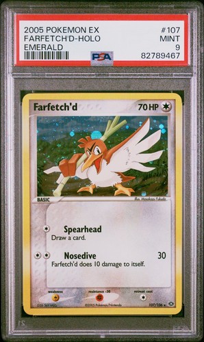 Pokemon Farfetch'd Holo - EX Emerald - 107/106 - PSA 9 - 第 1/2 張圖片