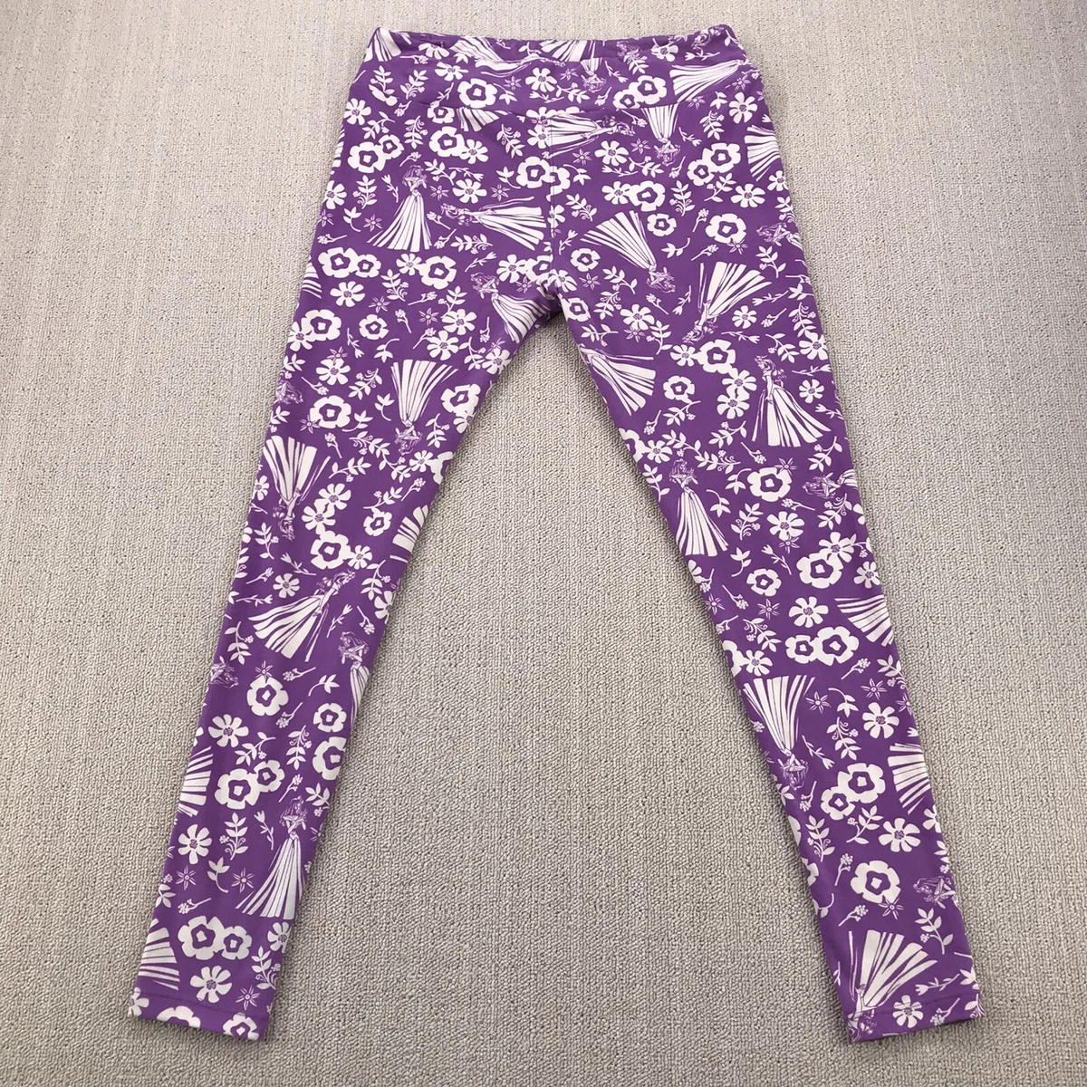 LuLaRoe Leggings Disney Sleeping Beauty Aurora Purple Tall & Curvy Stretch