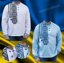 Traditional Ukrainian men's embroidered shirt Vyshyvanka XS,S,M,L,XL 2XL,3XL,4XL