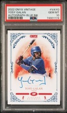2022 Onyx Vintage AUTOGRAPH Blue Ink YOSY GALAN Texas Rangers PSA 10 GEM MINT