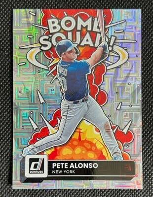 2022 Panini Donruss Baseball #BS-7 Pete Alonso Vector Parallel Bomb Squad Mets