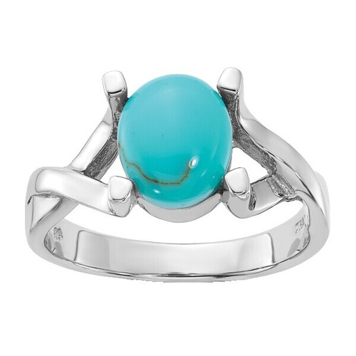 Bague Vintage En Argent Et Or 10k Avec Turquoise Et Perle Simulées - Taille 6 | Bijou Ancien Halo