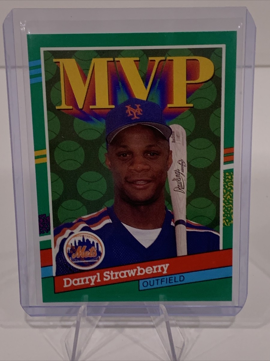 1990 Leaf Mvp Darryl Strawberry Error Baseball Card No Period