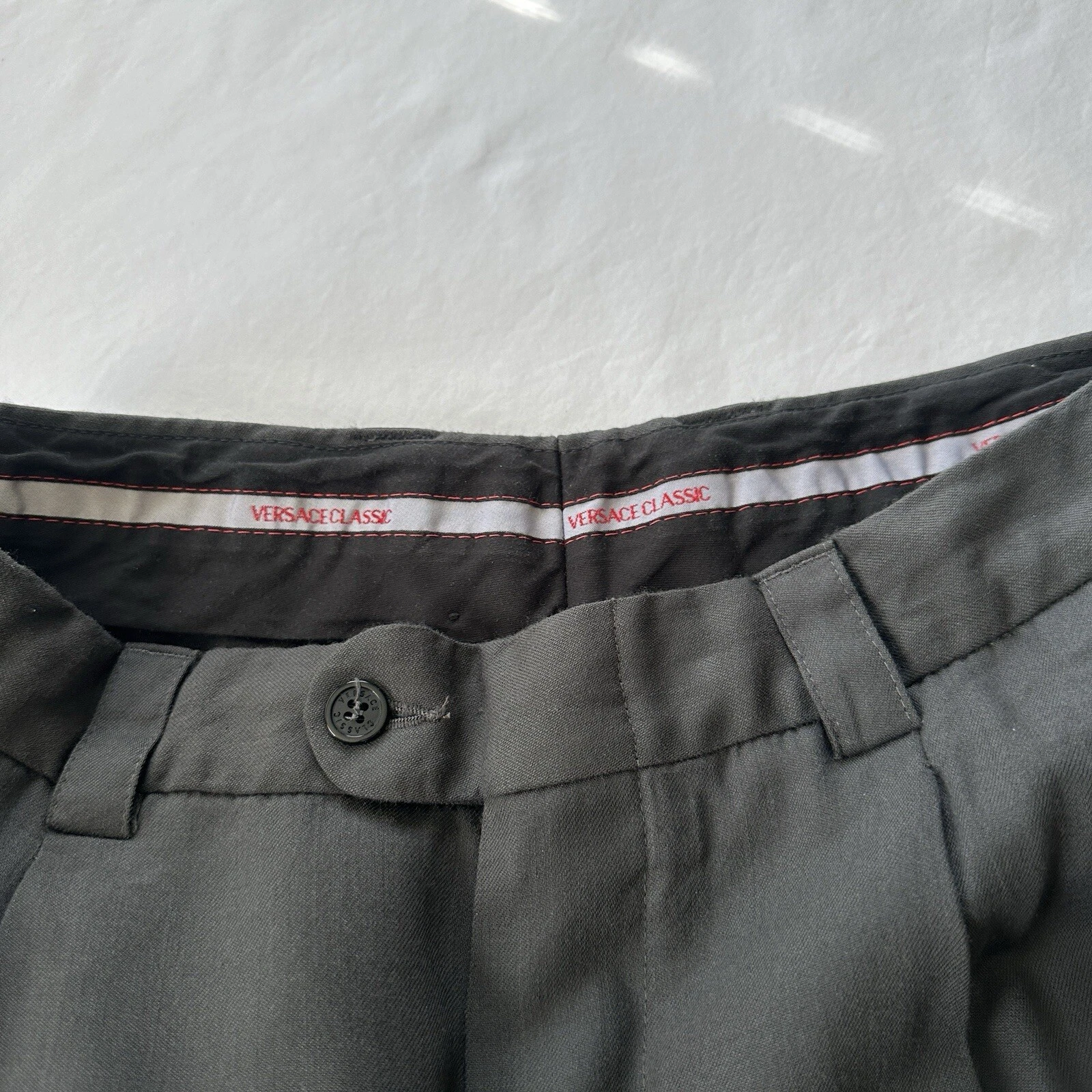 Versace abito pantalone plissettato 31x32