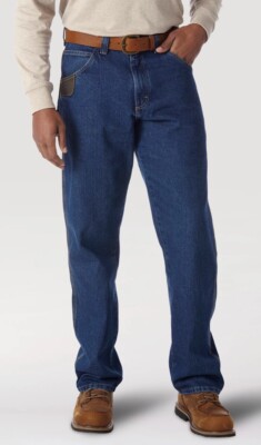 Wrangler Riggs Workwear Relaxed Carpenter Jeans blau in Herren Größe W52 L32 NEU