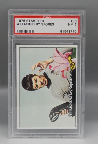 PSA 7 vintage 1976 Topps STAR TREK trading card #36 starship USS ENTERPRISE tos